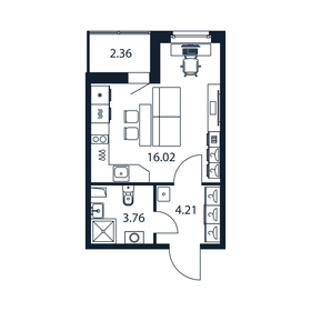 Квартира 25,2 м², студия - изображение 1