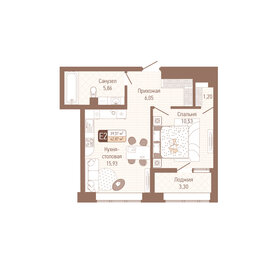 42,9 м², 2-комнатная квартира 4 400 000 ₽ - изображение 78