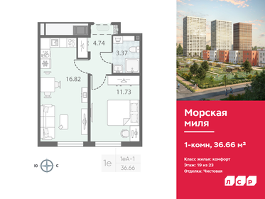 36,4 м², 1-комнатная квартира 8 650 000 ₽ - изображение 75