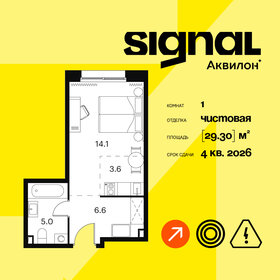 29,6 м², 1-комнатные апартаменты 9 667 745 ₽ - изображение 22