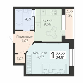 53,4 м², 3-комнатная квартира 3 600 000 ₽ - изображение 96