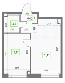 42,3 м², 1-комнатная квартира 19 201 368 ₽ - изображение 50