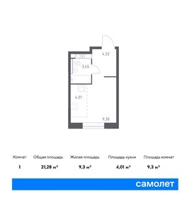 Квартира 21,3 м², студия - изображение 1