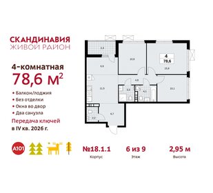 78,6 м², 4-комнатная квартира 18 019 348 ₽ - изображение 11