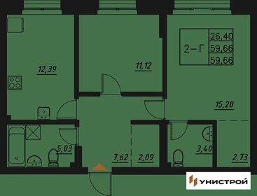 61,2 м², 2-комнатная квартира 10 170 000 ₽ - изображение 46