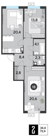 150 м², 4-комнатная квартира 18 500 000 ₽ - изображение 40