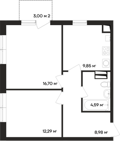 54,7 м², 2-комнатная квартира 9 733 040 ₽ - изображение 29