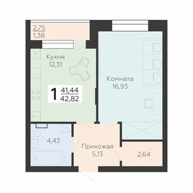 37,7 м², 1-комнатная квартира 3 687 000 ₽ - изображение 115