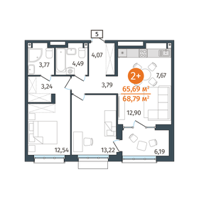 65,9 м², 2-комнатная квартира 8 750 000 ₽ - изображение 38