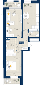 85,4 м², 2-комнатная квартира 23 000 000 ₽ - изображение 93