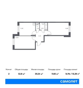 Квартира 52,8 м², 2-комнатная - изображение 1