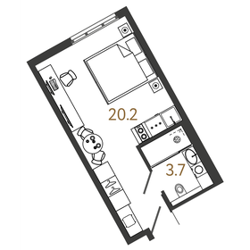 24 м², апартаменты-студия 9 450 000 ₽ - изображение 98