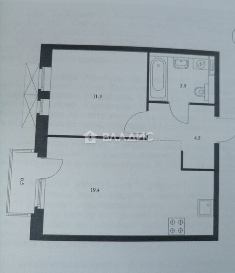 39,6 м², 1-комнатная квартира 5 900 000 ₽ - изображение 1