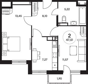 56 м², 2-комнатная квартира 4 650 000 ₽ - изображение 89