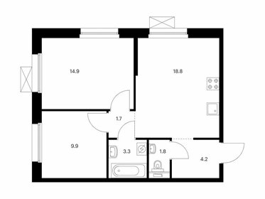 Квартира 54,6 м², 2-комнатная - изображение 1