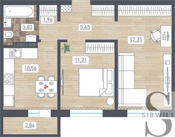 Квартира 51,9 м², 2-комнатная - изображение 1