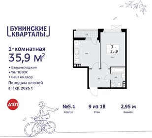 35,9 м², 1-комнатная квартира 9 718 345 ₽ - изображение 30