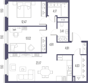 70,8 м², 2-комнатная квартира 25 002 990 ₽ - изображение 8