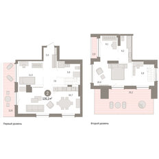 Квартира 135,1 м², 3-комнатная - изображение 2