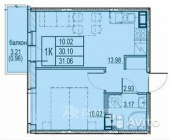 Квартира 31 м², 1-комнатная - изображение 1