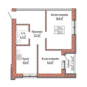 51 м², 2-комнатная квартира 3 250 000 ₽ - изображение 82