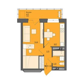 31,6 м², 1-комнатная квартира 4 149 000 ₽ - изображение 35