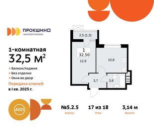 32,5 м², 1-комнатная квартира 12 888 422 ₽ - изображение 26