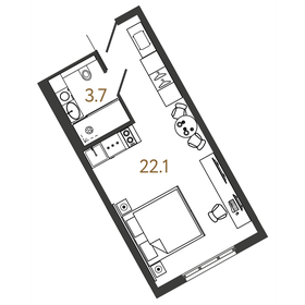 22 м², квартира-студия 12 798 616 ₽ - изображение 79