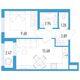 35,7 м², 1-комнатная квартира 4 900 000 ₽ - изображение 52