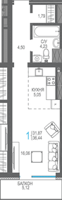 29,9 м², 2-комнатная квартира 4 400 000 ₽ - изображение 80