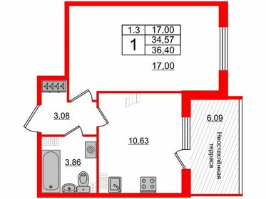 58,9 м², 2-комнатная квартира 12 200 059 ₽ - изображение 31