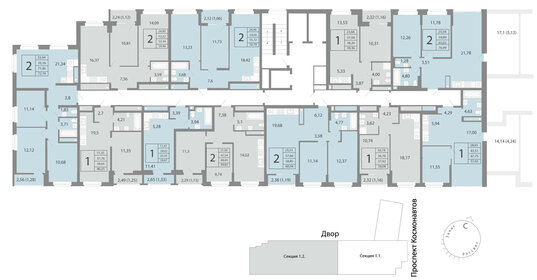 71,5 м², 4-комнатная квартира 10 104 444 ₽ - изображение 22