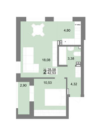 40,3 м², 2-комнатная квартира 2 500 000 ₽ - изображение 86