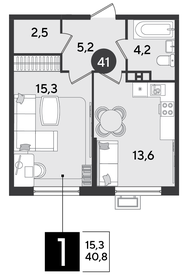 37,9 м², 1-комнатная квартира 7 053 191 ₽ - изображение 35