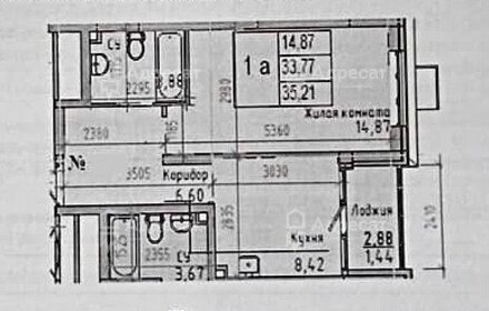 35,2 м², 1-комнатная квартира 3 300 000 ₽ - изображение 1