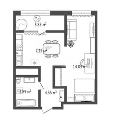 Квартира 31,4 м², студия - изображение 2