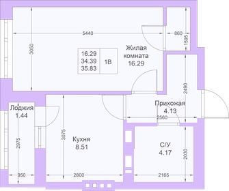 31,9 м², 1-комнатная квартира 7 469 280 ₽ - изображение 2