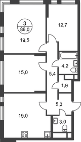 80 м², 3-комнатная квартира 25 000 000 ₽ - изображение 6