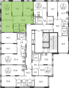 78 м², 3-комнатная квартира 17 694 132 ₽ - изображение 16
