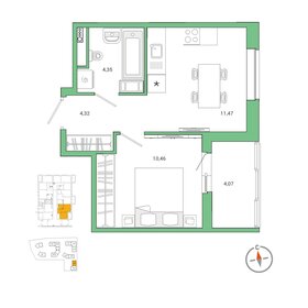 34,6 м², 1-комнатная квартира 5 850 000 ₽ - изображение 41