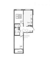 Квартира 65,9 м², 2-комнатная - изображение 1