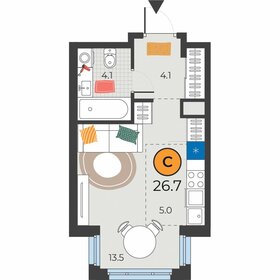 26,2 м², квартира-студия 4 208 820 ₽ - изображение 16