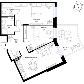 77,8 м², 3-комнатная квартира 12 837 000 ₽ - изображение 36