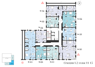 58 м², 2-комнатная квартира 5 650 000 ₽ - изображение 72