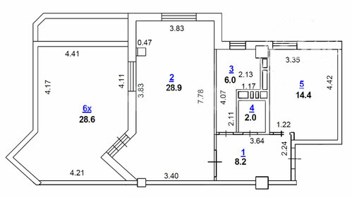 Квартира 60 м², 1-комнатная - изображение 1