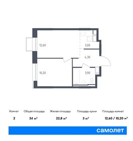 Квартира 34 м², 1-комнатная - изображение 1