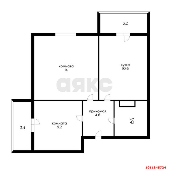 48,7 м², 2-комнатная квартира 5 050 000 ₽ - изображение 1