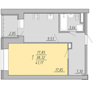 43 м², 2-комнатная квартира 3 150 000 ₽ - изображение 71