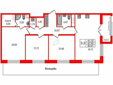 Квартира 87,7 м², 3-комнатная - изображение 1