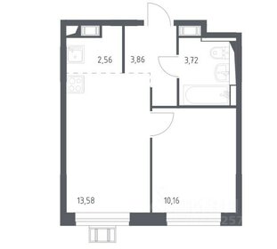 Квартира 35,3 м², 2-комнатная - изображение 1